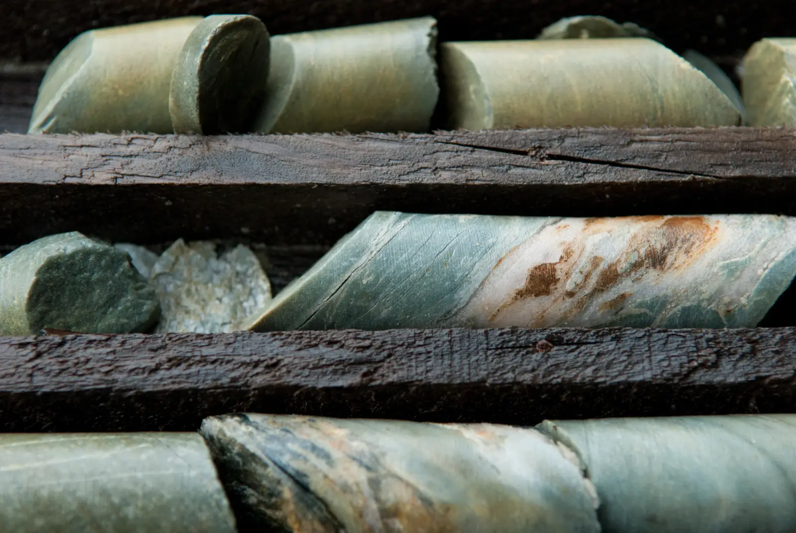 Drill core. Stock photo, not Mantocobre or Burnt Hill.